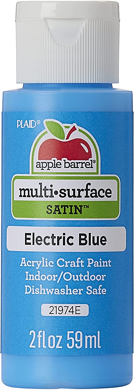 Apple Barrel 21974e Multi-Surface Craft Paint, Electric Blue, 2 fl oz
